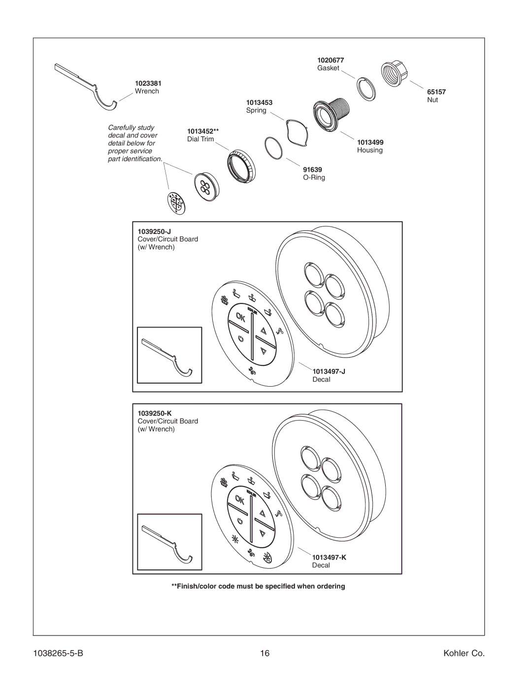 Kohler K-1375 manual 1020677 