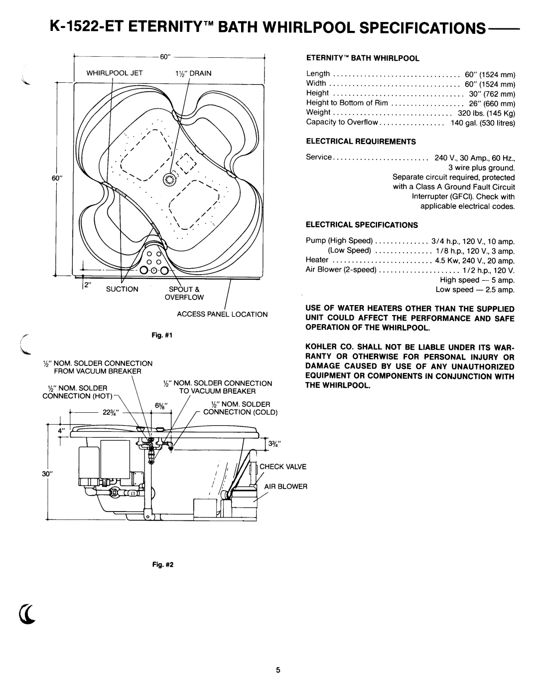 Kohler K-1522-ET manual 