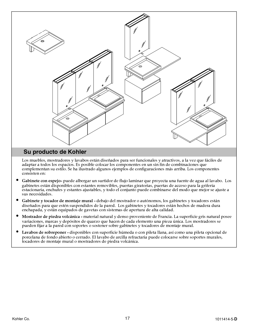 Kohler K-3093, K-3092 manual Su producto de Kohler 