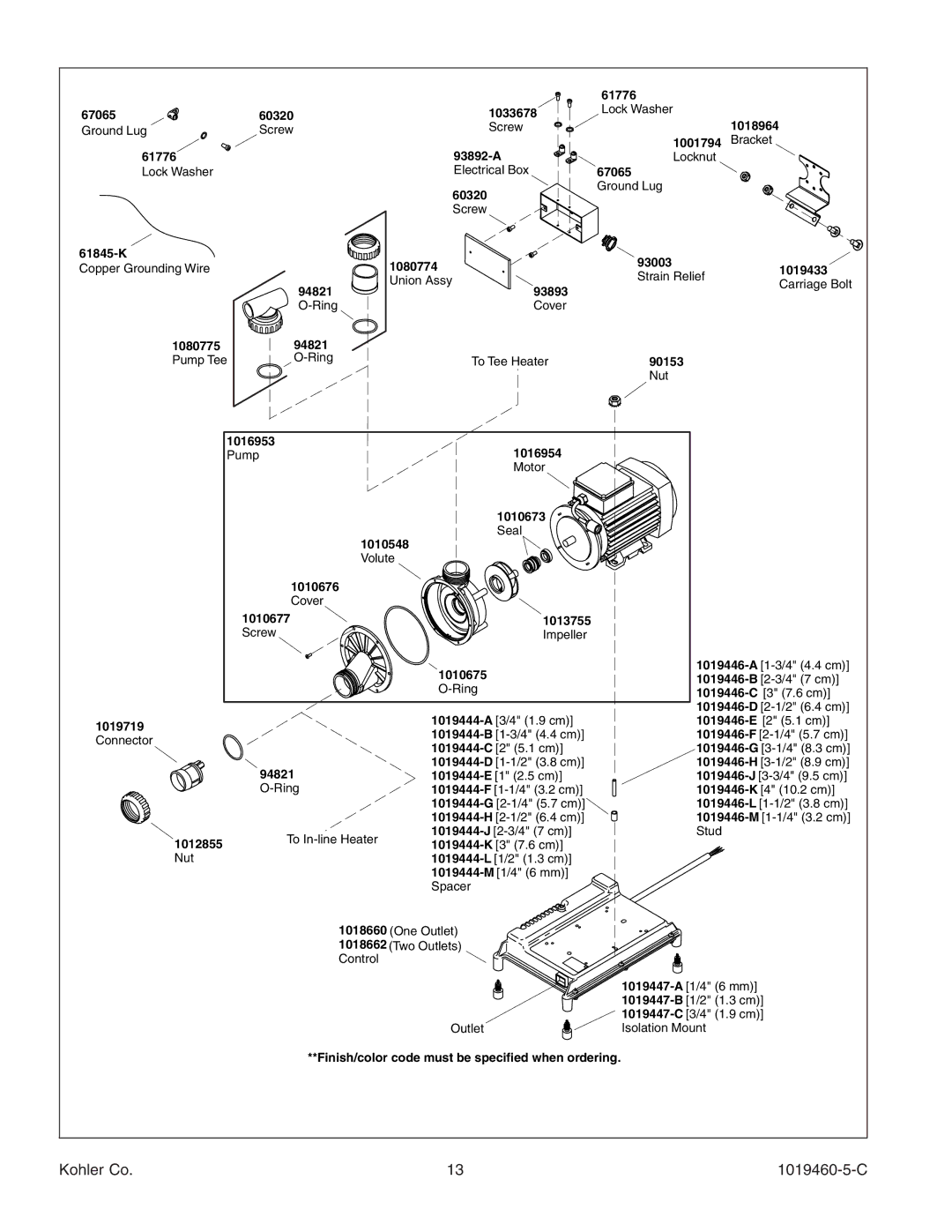 Kohler K-812-H2 manual 61776 67065 60320 1033678 