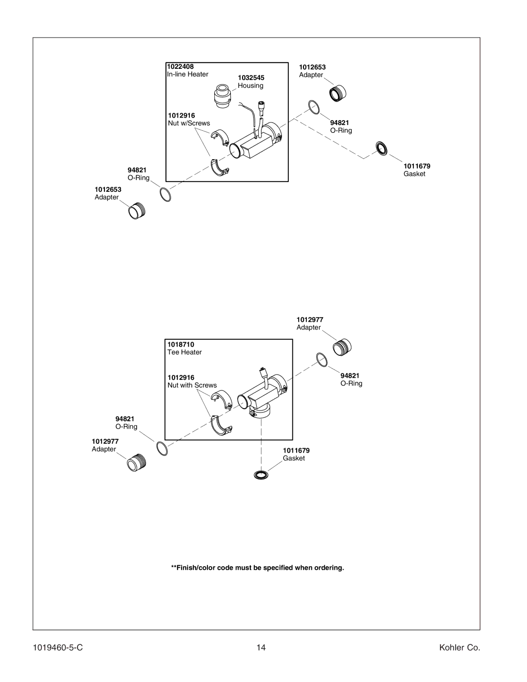 Kohler K-812-H2 manual 1012653 