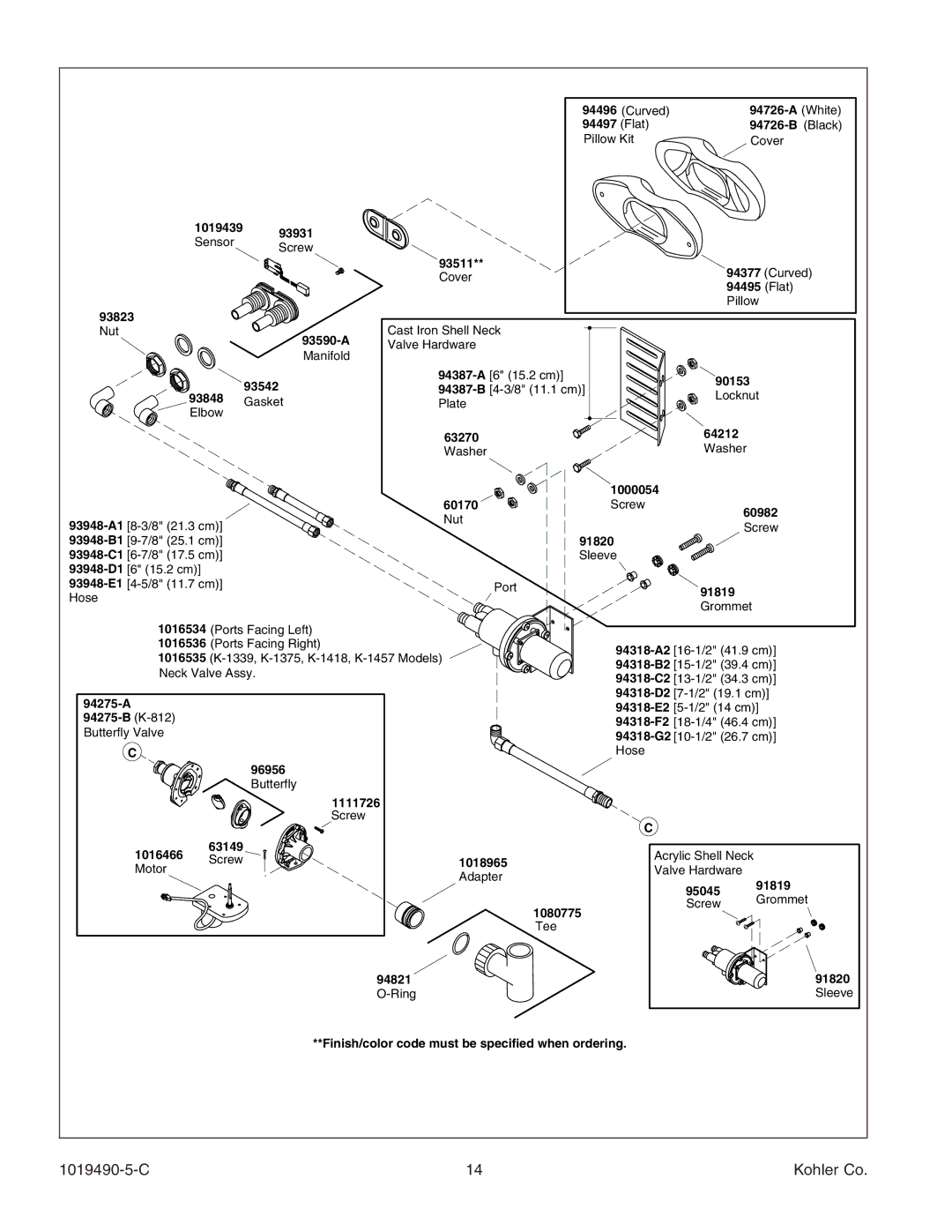 Kohler K-812-N1 manual Flat Black 