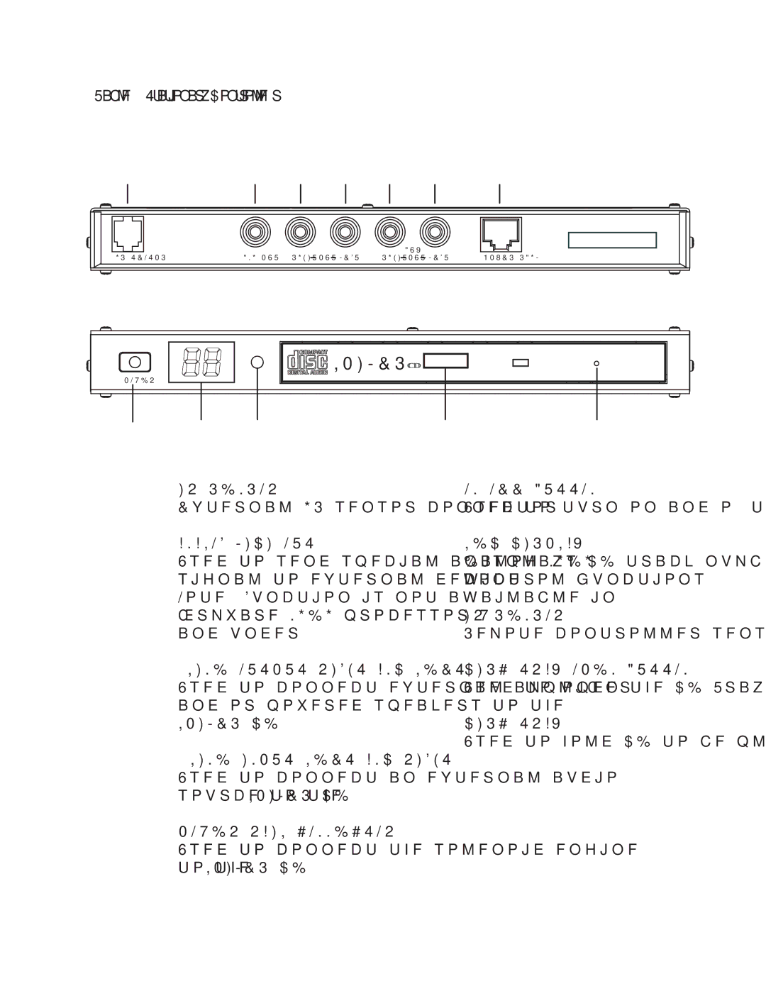 Kohler KD165 manual IR Sensor, Analog Midi OUT, Kohler CD, Power Rail Connector, ON/OFF Button, LED Display, Disc Tray 