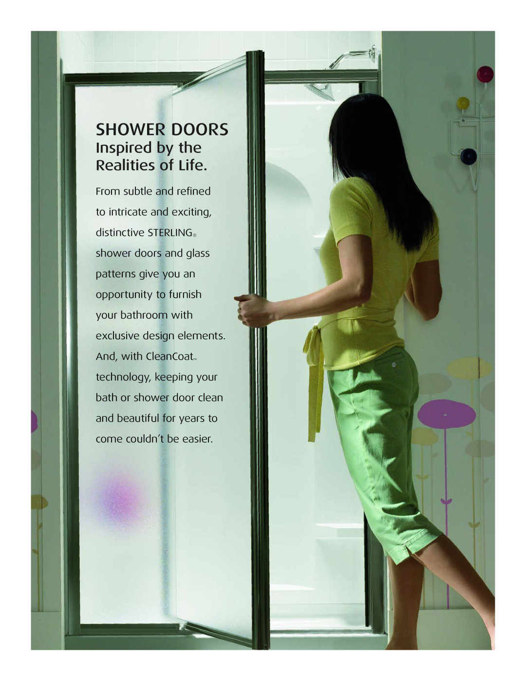 Kohler Shower Doors manual Inspired by the Realities of Life 