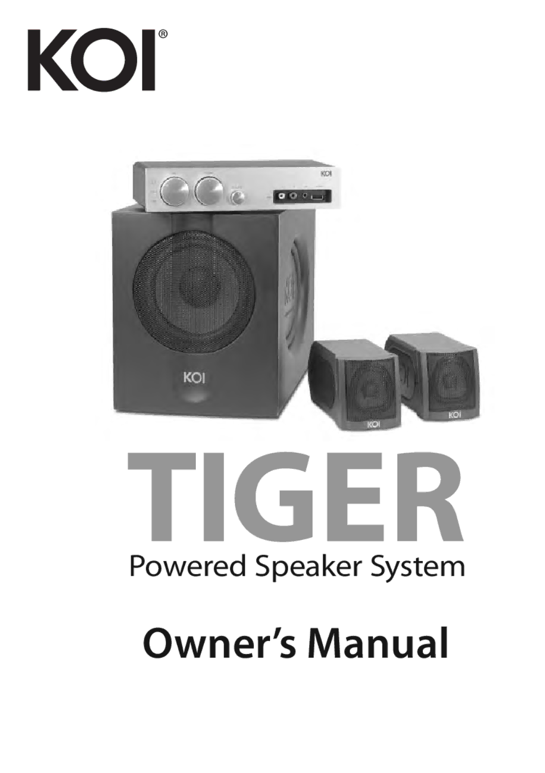 KOI TIGER Powered Speaker System manual Tiger 