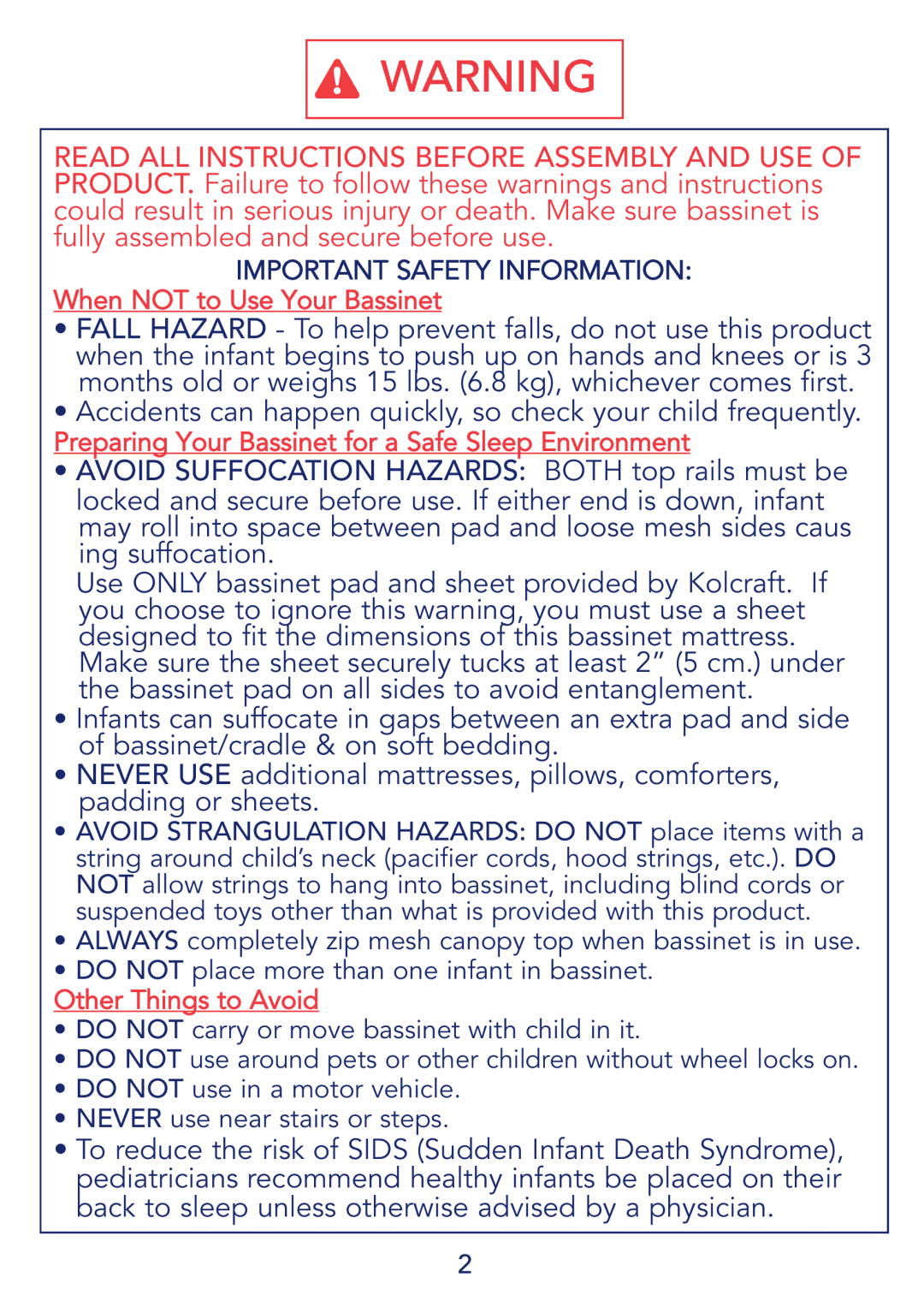 Kolcraft B14-R4 manual Accidents can happen quickly, so check your child frequently 