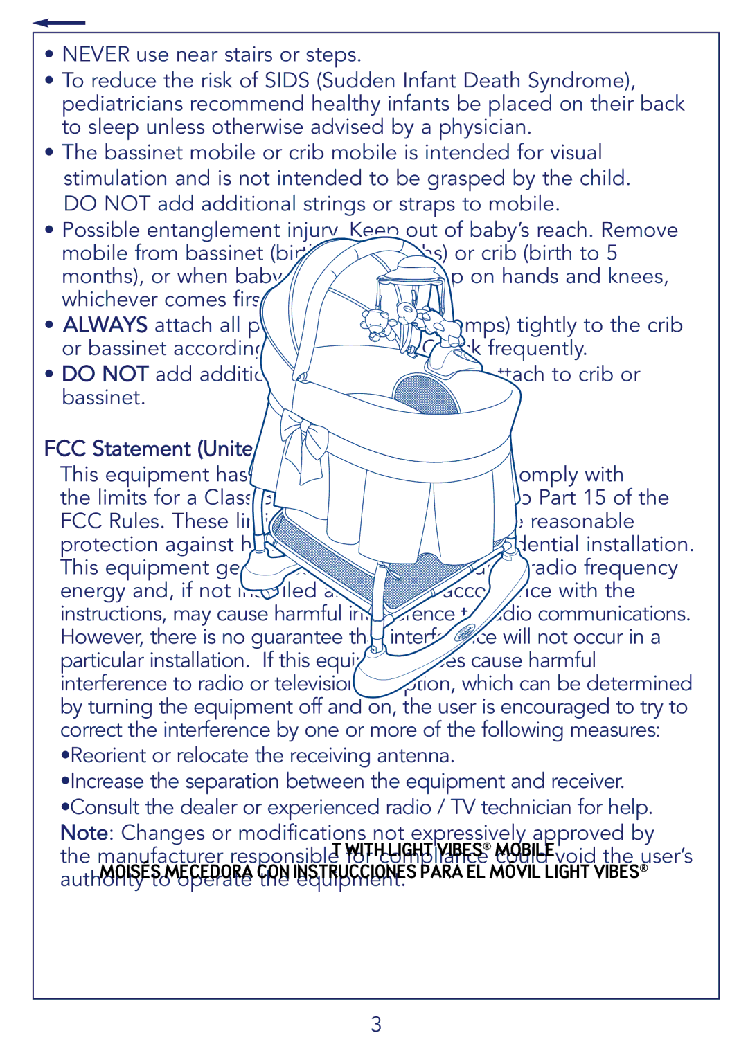 Kolcraft B26-R2 manual FCC Statement United States Only 