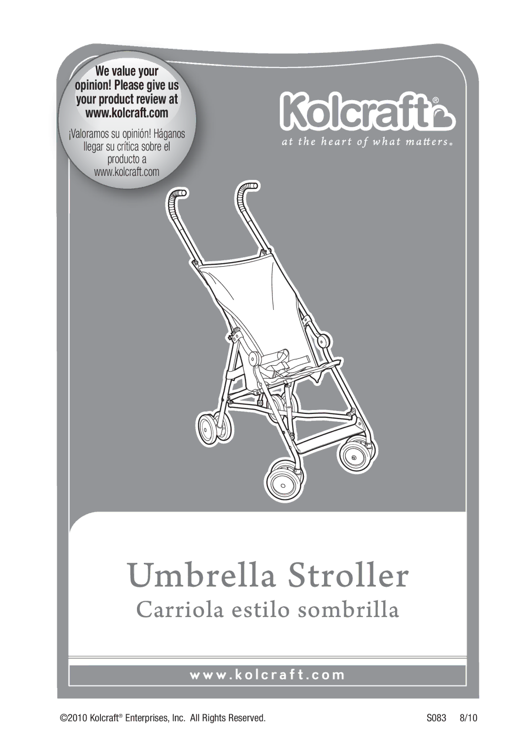 Kolcraft S083 8/10 manual Umbrella Stroller 