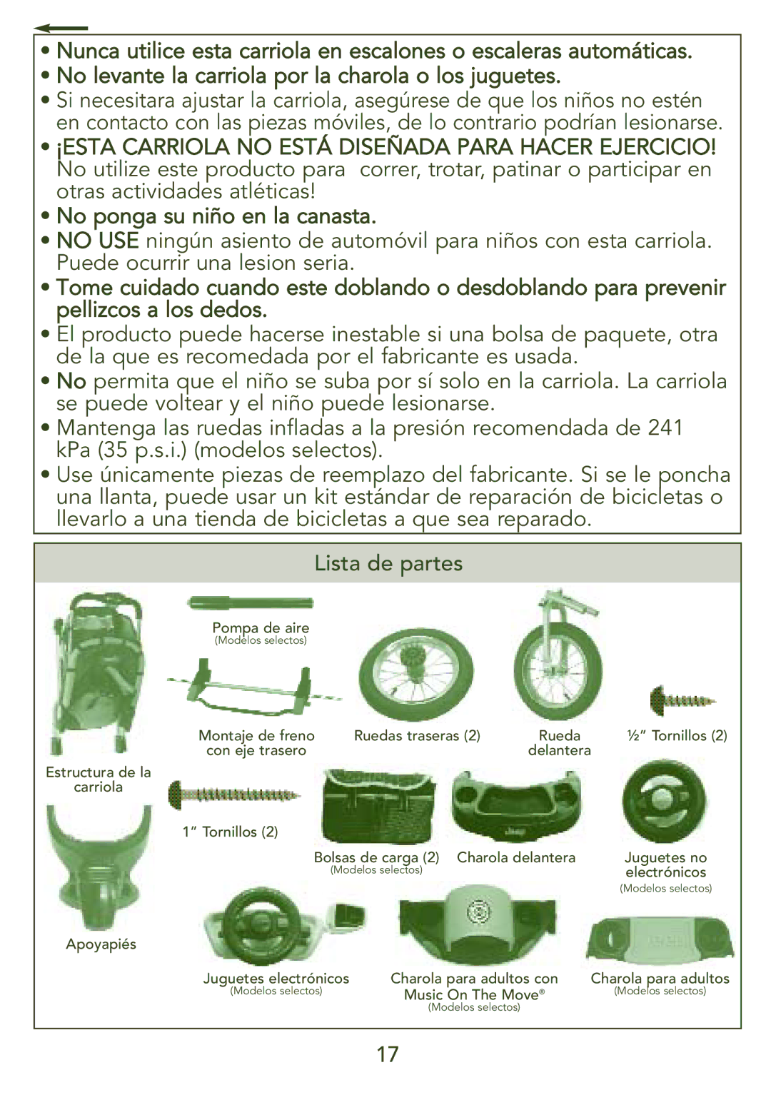 Kolcraft S45J-T instruction sheet Montaje de freno Ruedas traseras ½ Tornillos 