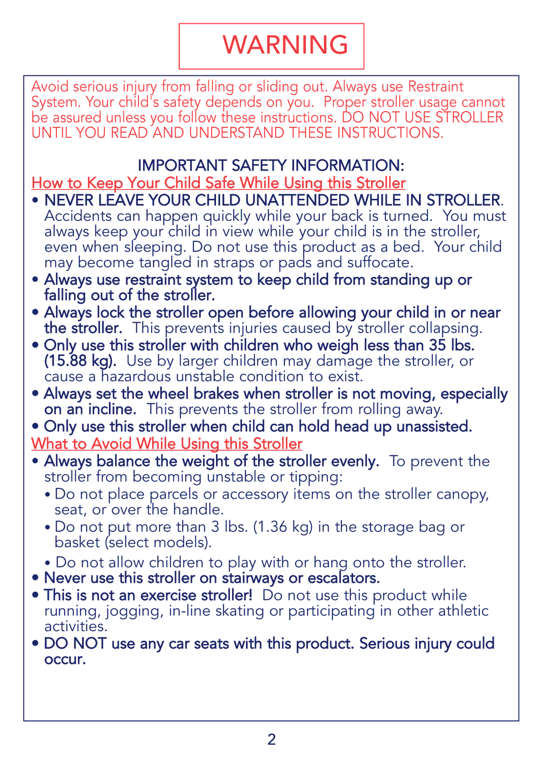 Kolcraft S53-R1 instruction sheet 