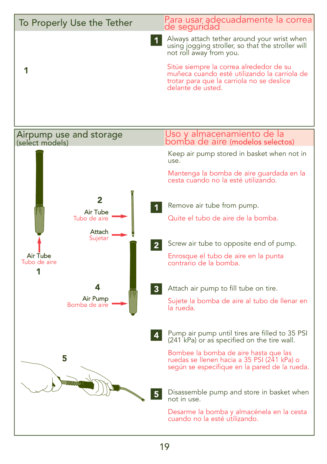 Kolcraft S56J-R3 manual Para usar adecuadamente la correa, De seguridad, Uso y almacenamiento de la 