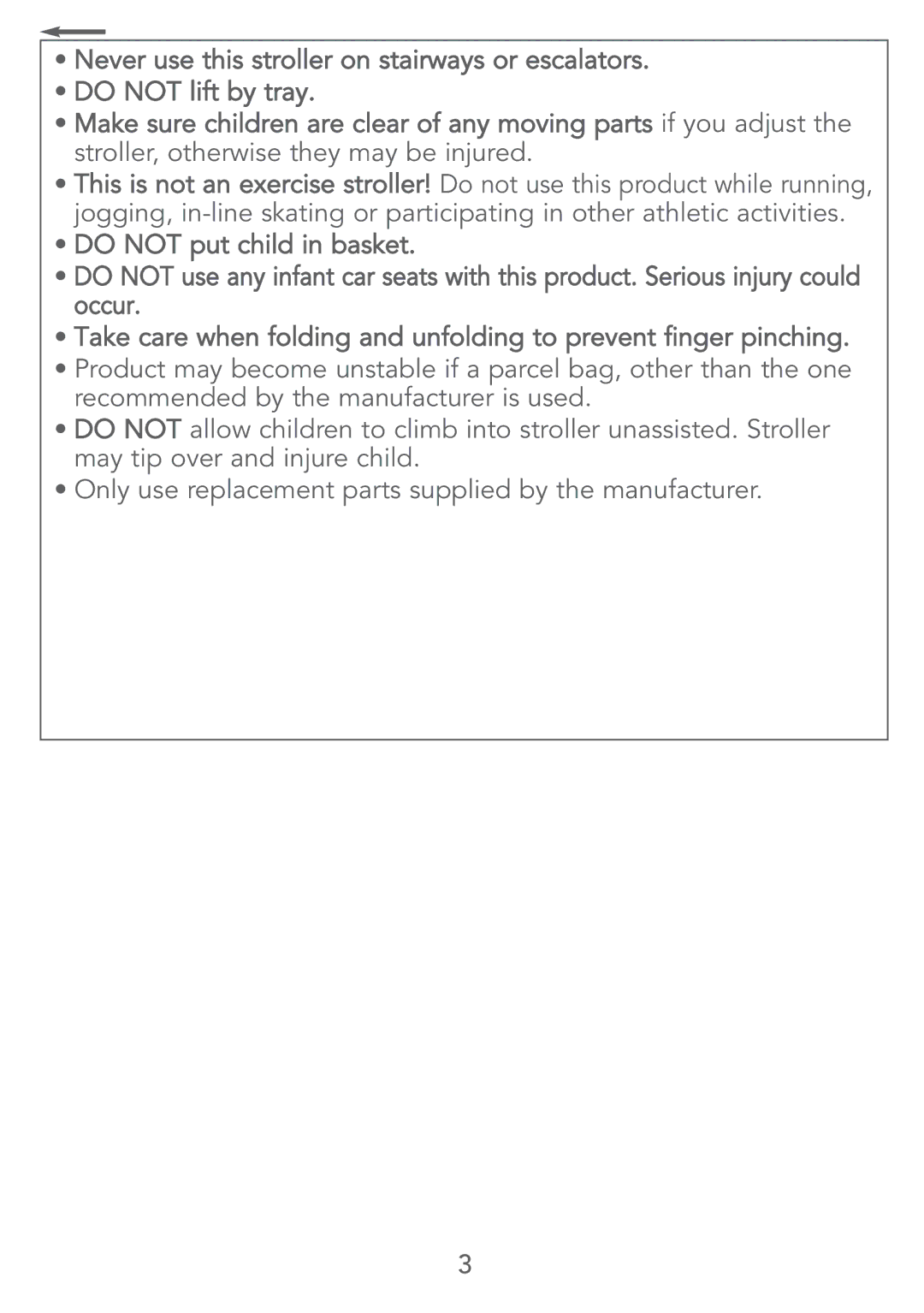 Kolcraft S67-T instruction sheet 