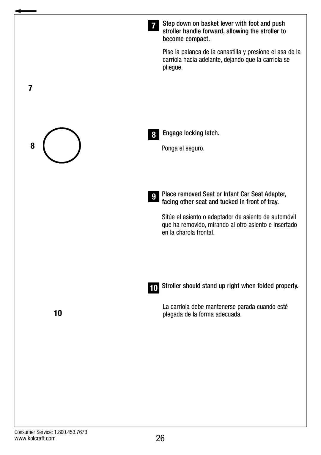 Kolcraft S82-R2 instruction sheet 