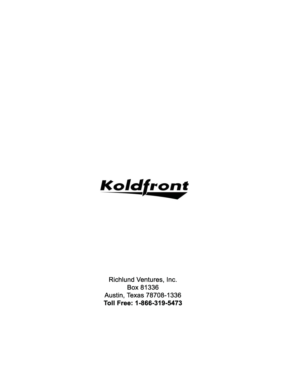 KoldFront PDW45E manual 