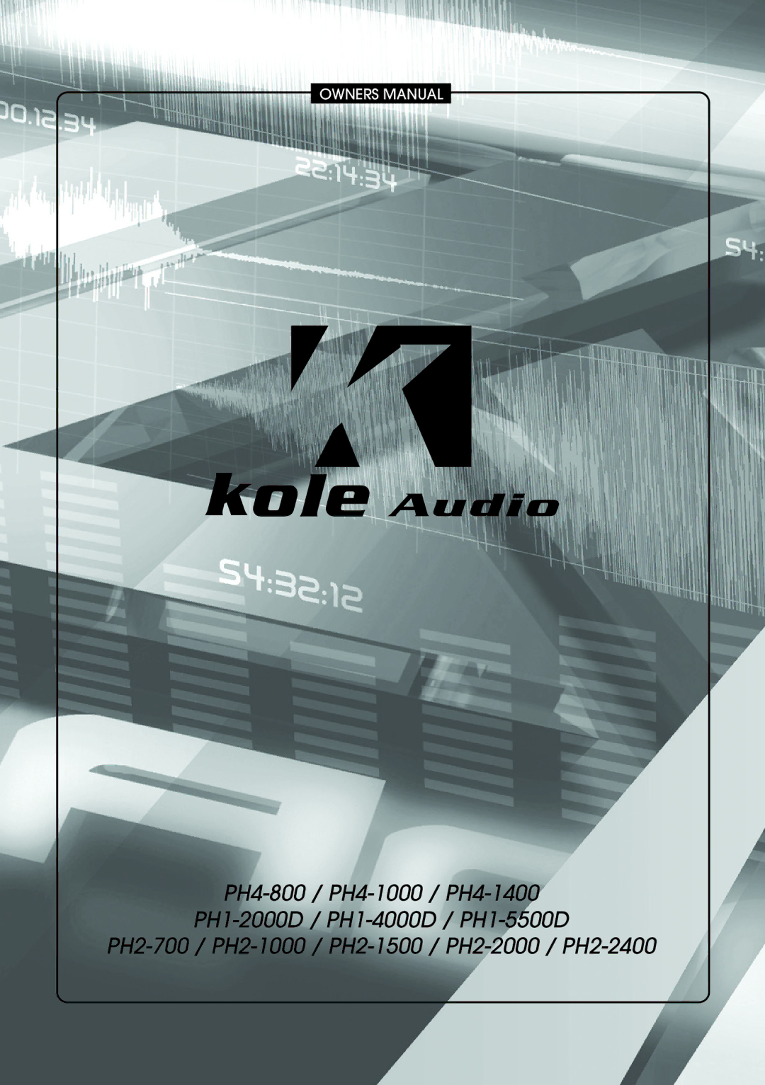 Kole Audio electronic PH2-2400, PH4-800, PH4-1000, PH2-2000, PH2-1000, PH4-1400, PH1-2000D, PH2-1500 manual 