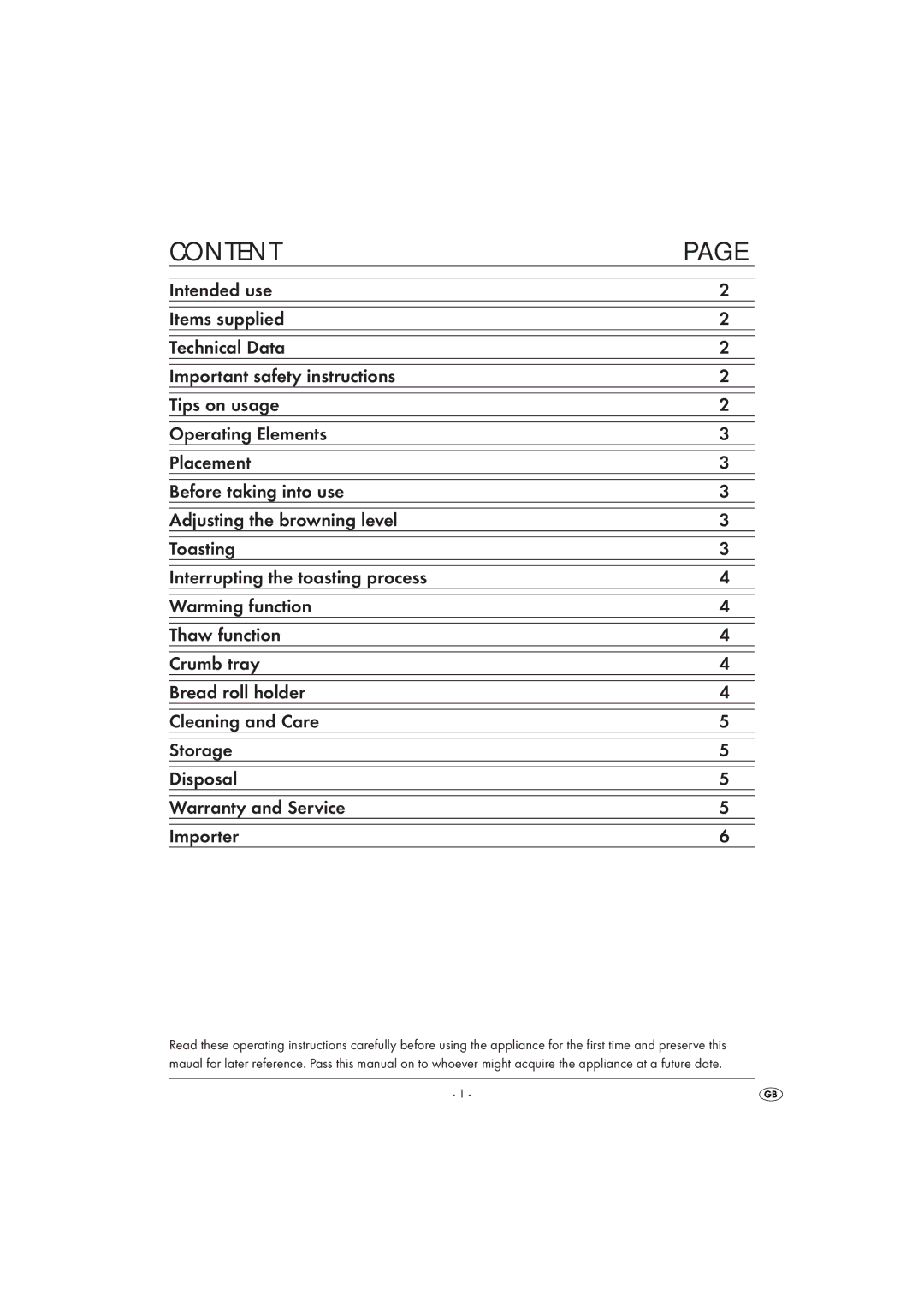 Kompernass KH 1209 manual Content 