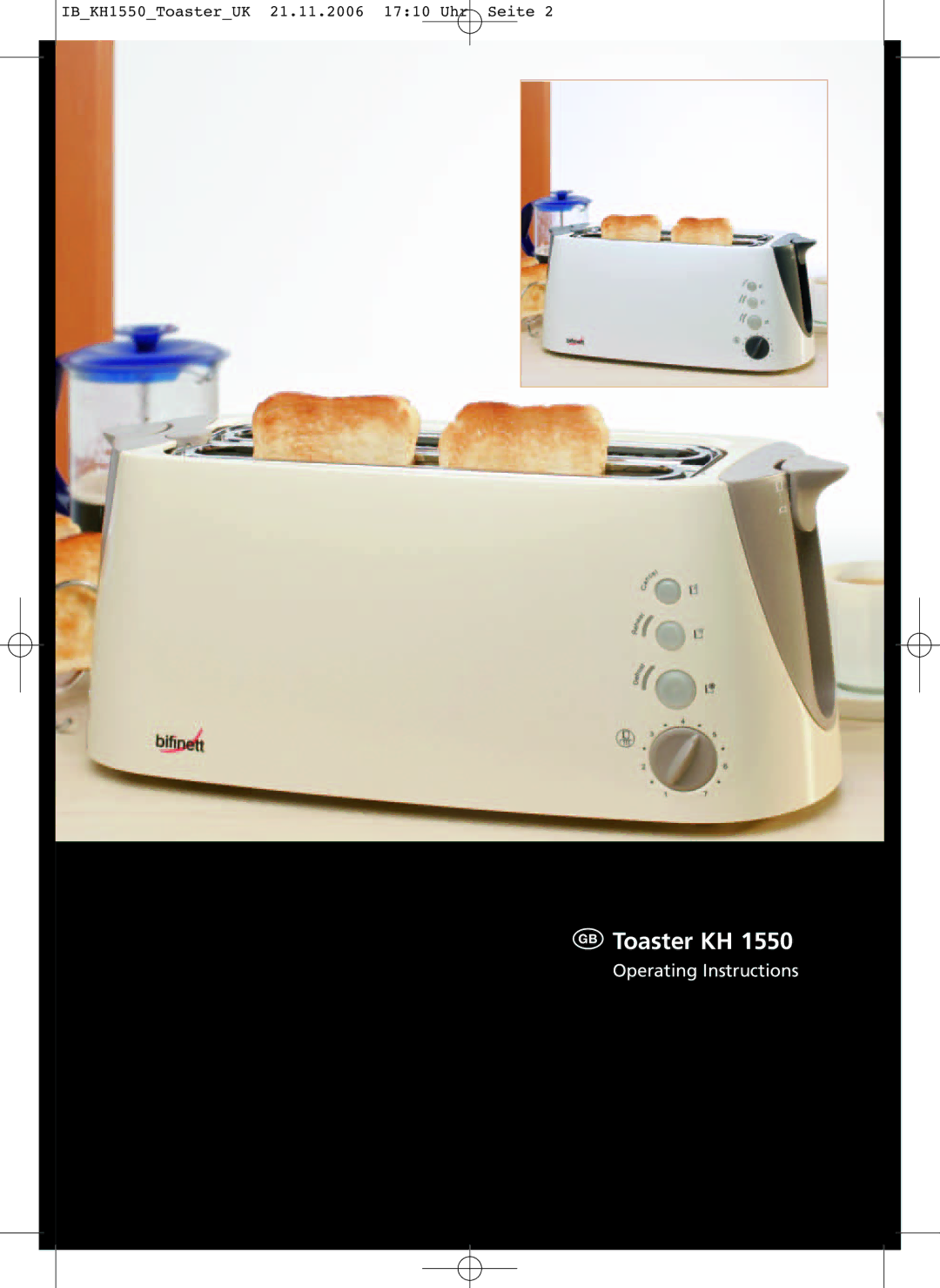 Kompernass KH 1550 manual  Toaster KH 