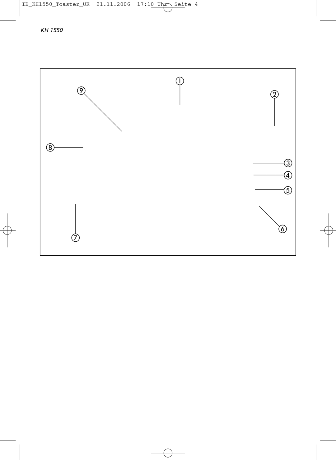 Kompernass KH 1550 manual IBKH1550ToasterUK 21.11.2006 1710 Uhr Seite 