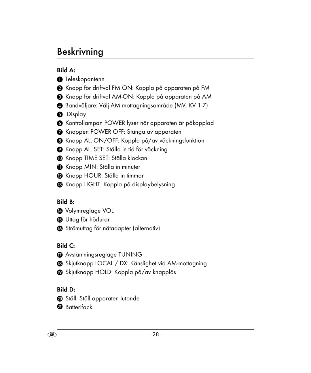 Kompernass KH 2022 manual Beskrivning 