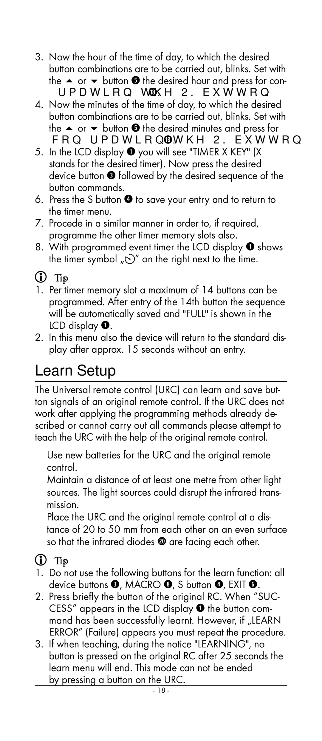 Kompernass KH 2159 manual Learn Setup, By pressing a button on the URC 