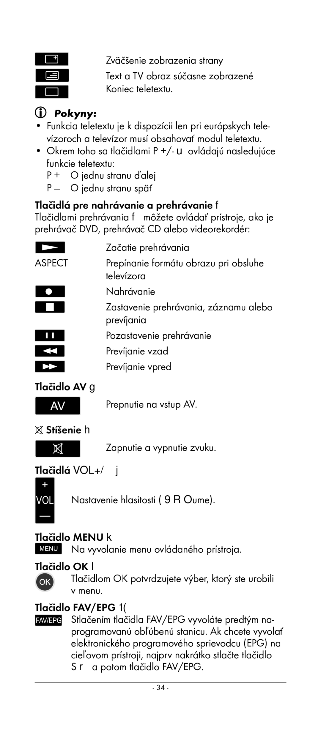 Kompernass KH 2159 manual Tlačidlá pre nahrávanie a prehrávanie f, Začatie prehrávania, Televízora, Nahrávanie, Prevíjania 