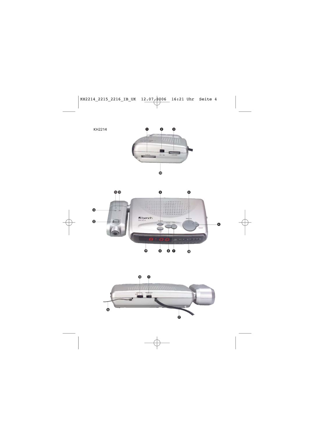 Kompernass KH 2215, KH 2214, KH 2216 manual KH2214 