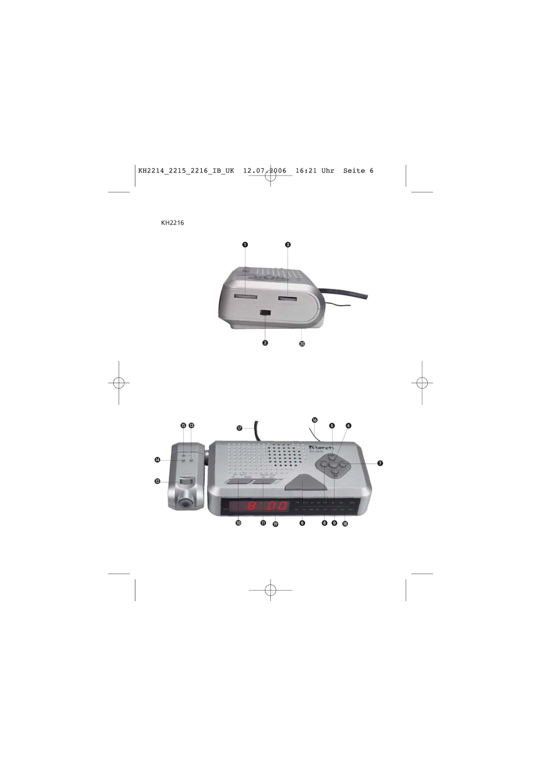 Kompernass KH 2214, KH 2215, KH 2216 manual KH2216 