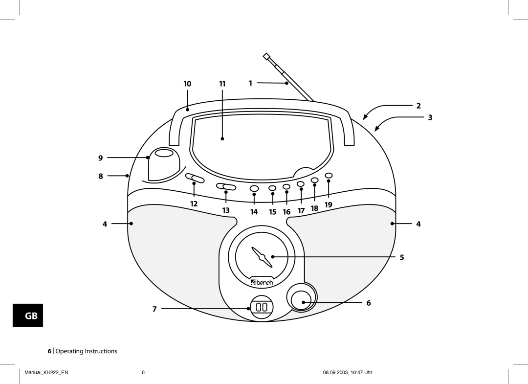 Kompernass KH 222 operating instructions          