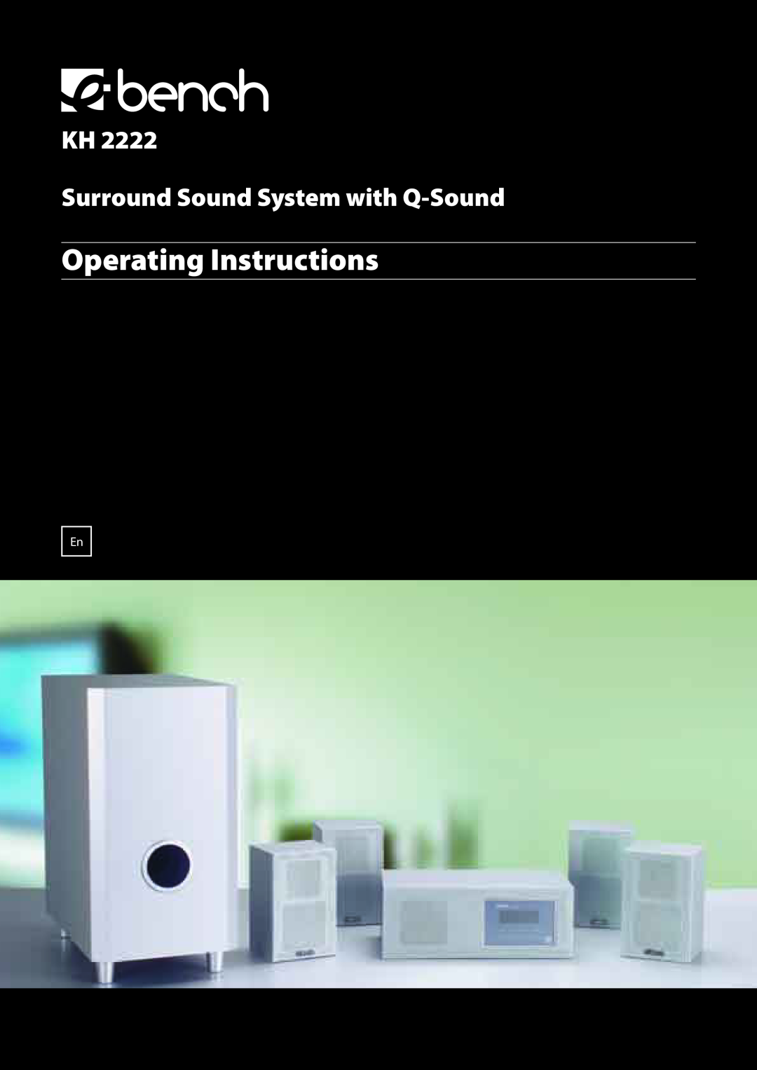 Kompernass KH 2222 manual Operating Instructions, KH Surround Sound System with Q-Sound 