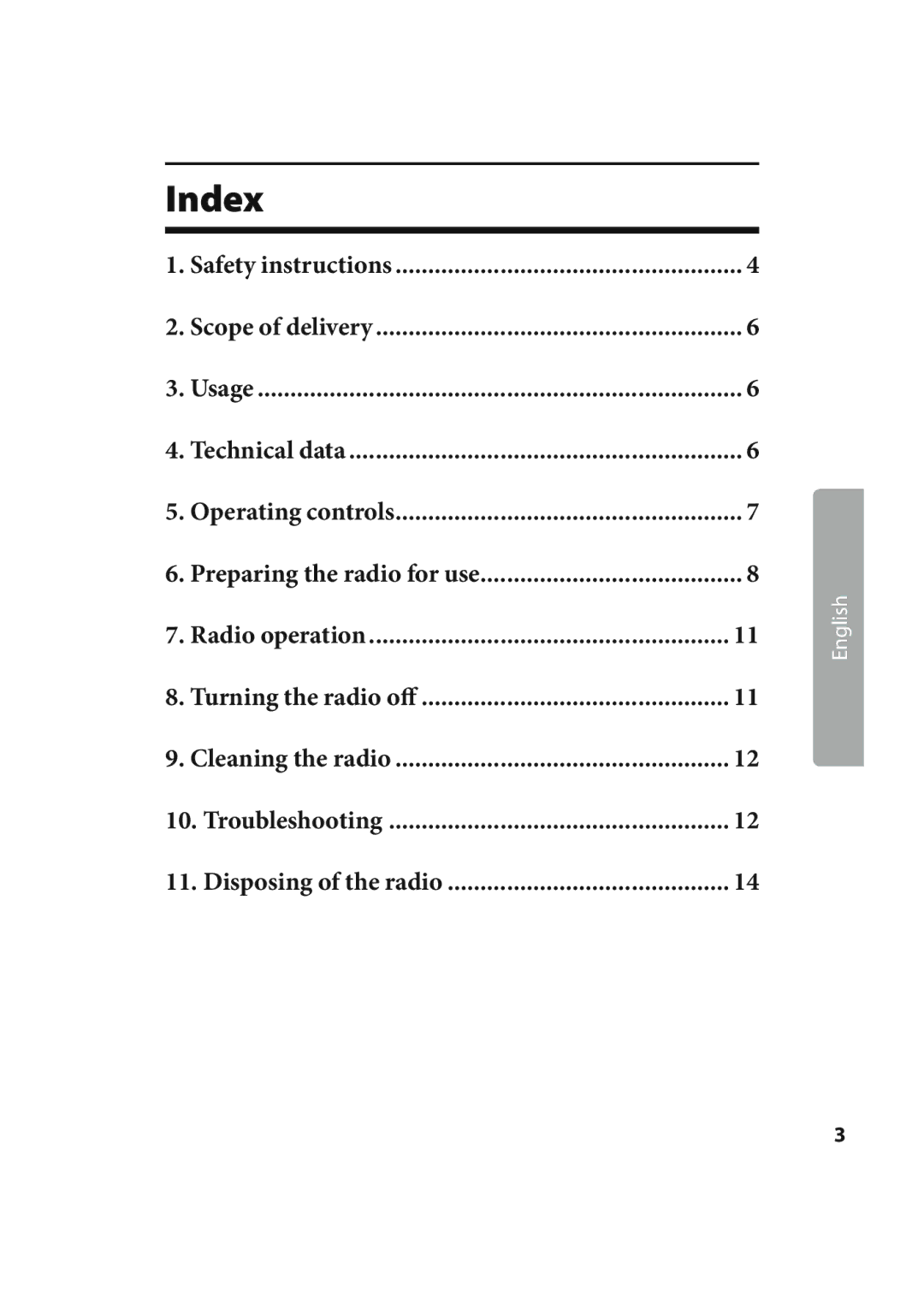 Kompernass KH 2244 manual Index 