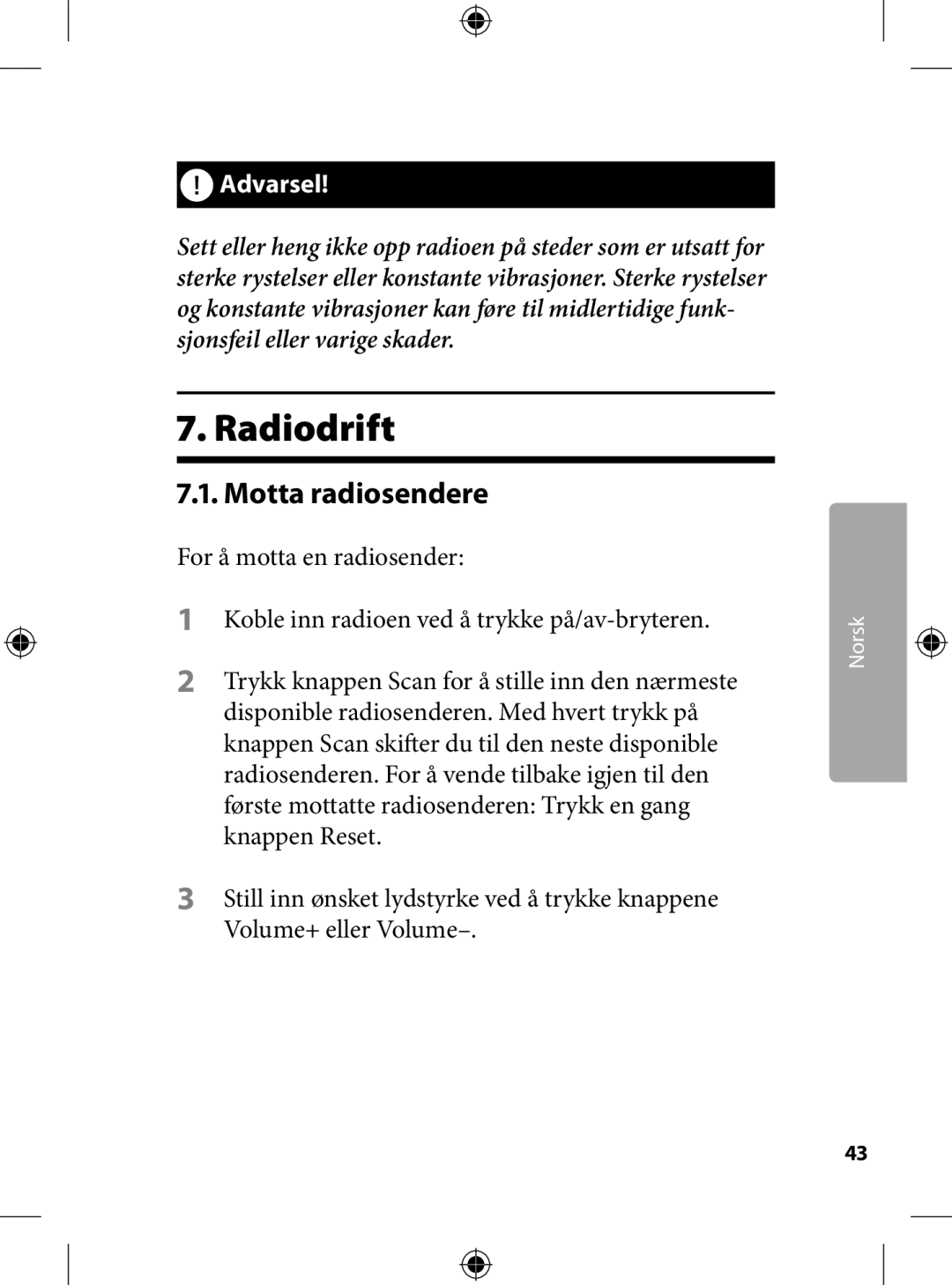 Kompernass KH 2246 manual . Radiodrift, .. Motta radiosendere 