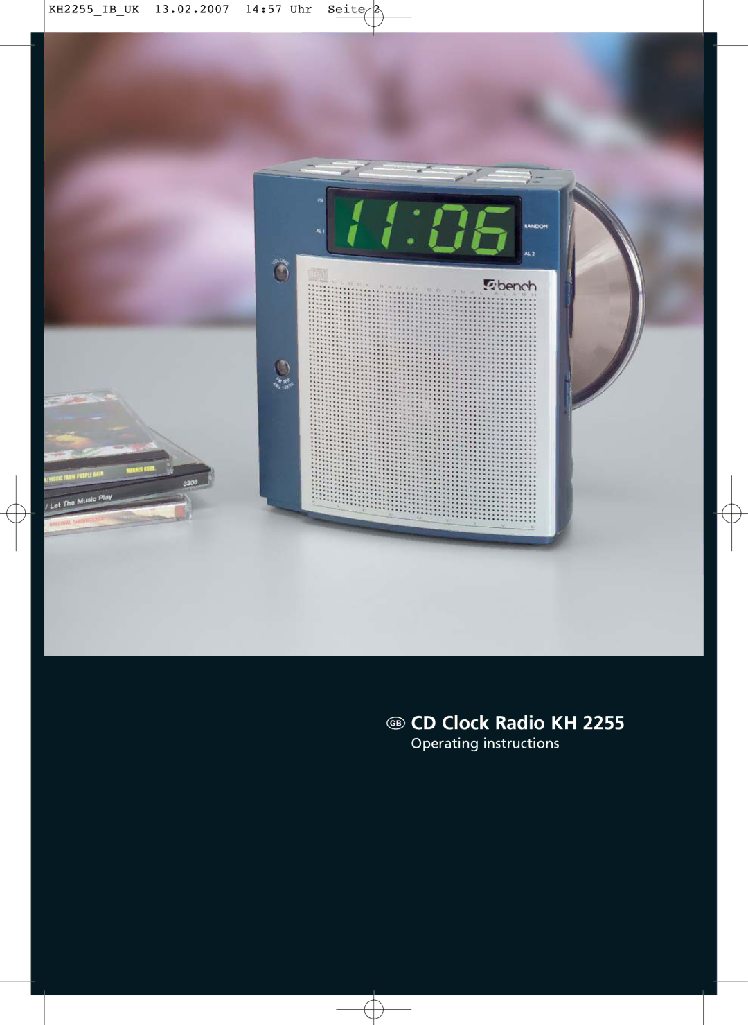 Kompernass KH 2255 manual  CD Clock Radio KH 