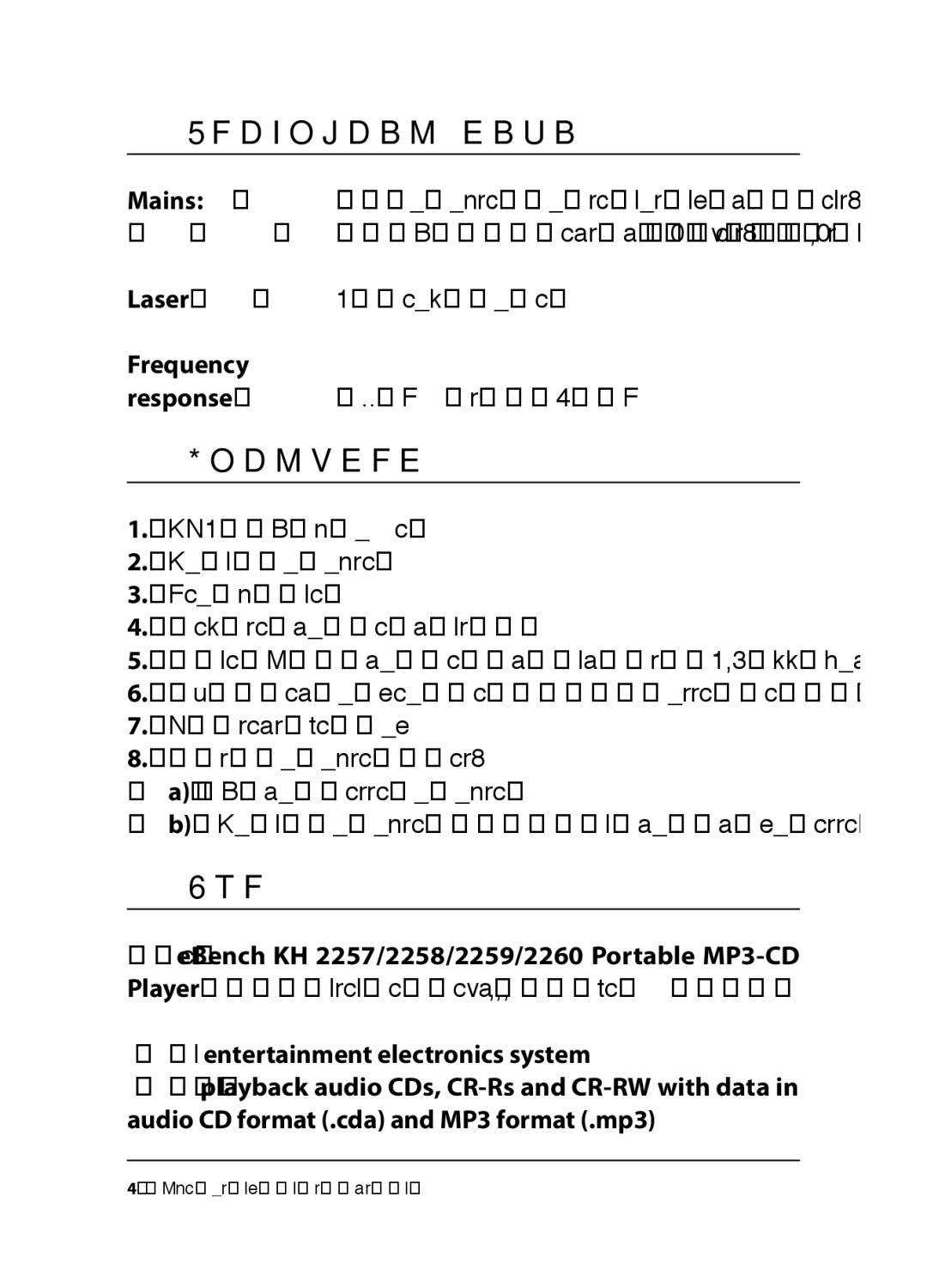 Kompernass KH 2258, KH 2260, KH 2259 operating instructions Technical data, Included, Use 