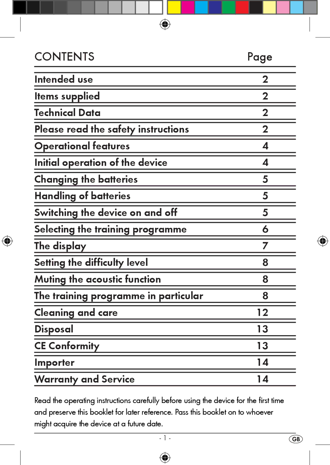 Kompernass KH 2283 instruction manual Contents 