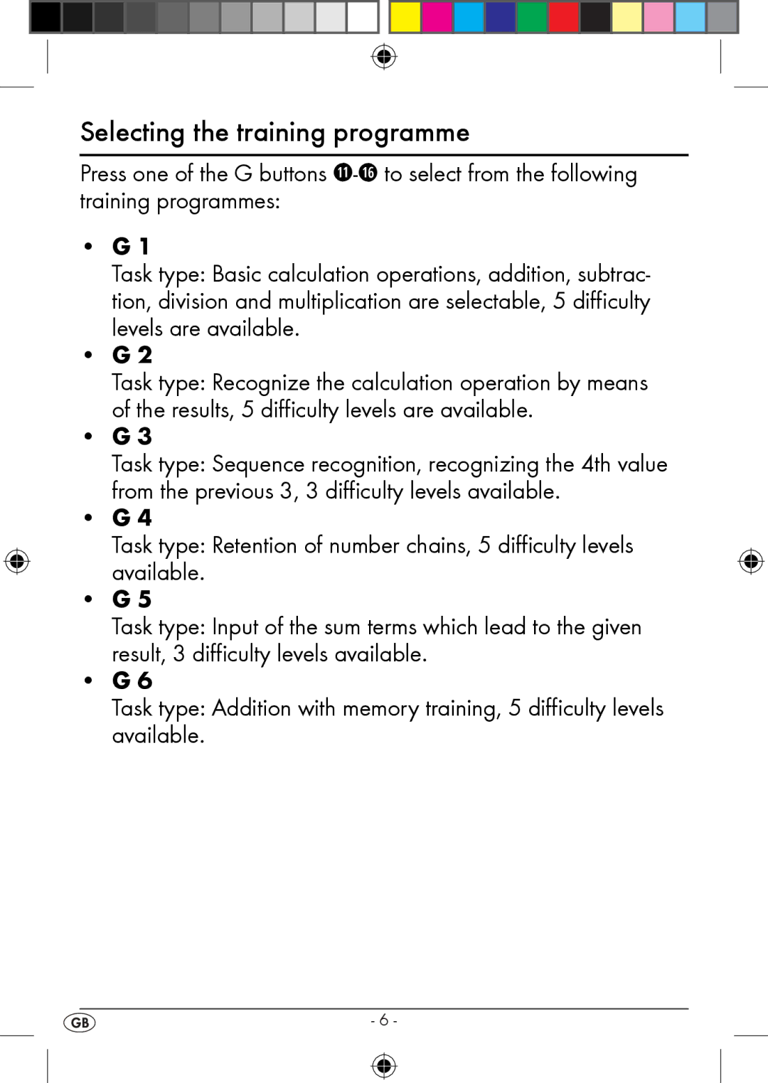 Kompernass KH 2283 instruction manual Selecting the training programme 