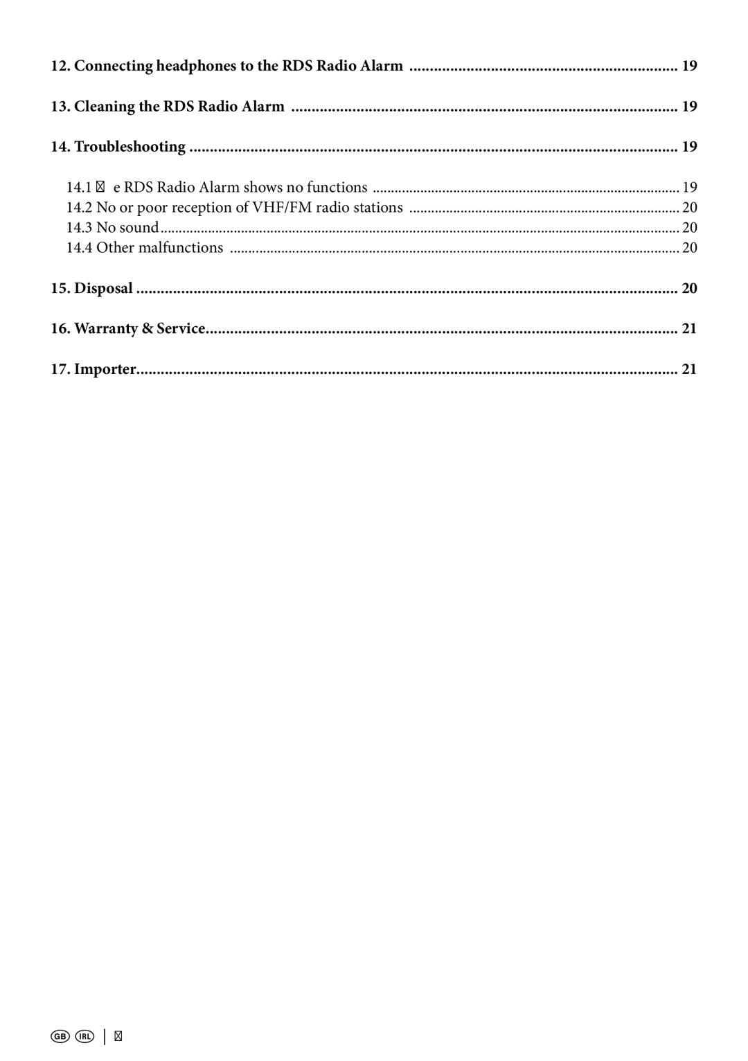 Kompernass KH 2295 operating instructions Troubleshooting,    