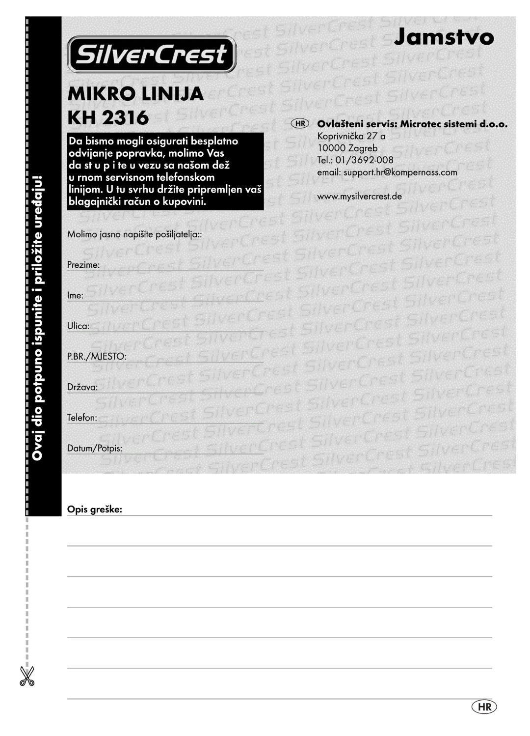 Kompernass KH 2316 manual 