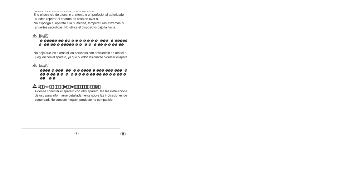 Kompernass KH 2356 manual Indicaciones de seguridad generales, ¡Atención, Conexión con otros teléfonos móviles 