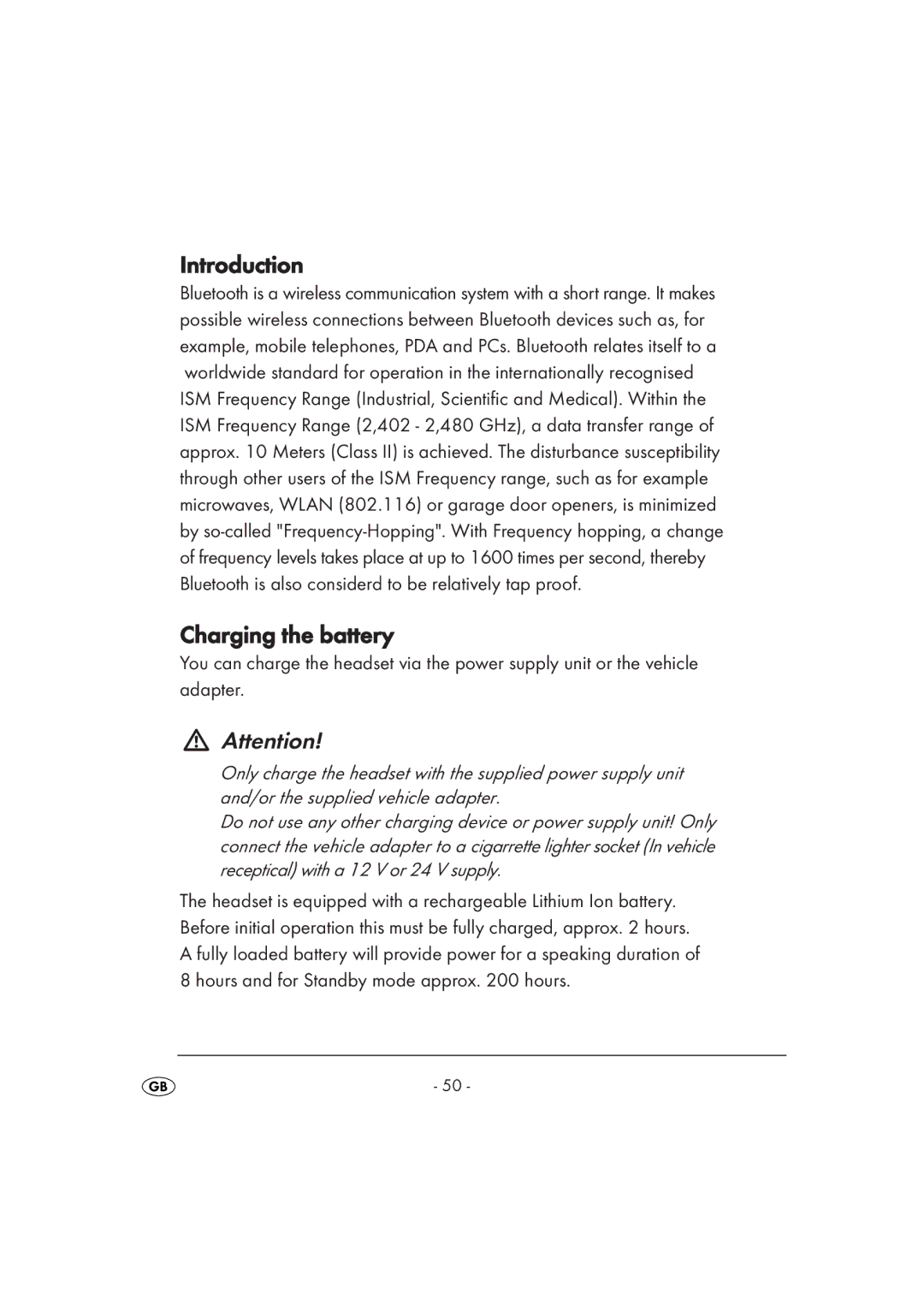 Kompernass KH 2356 manual Introduction, Charging the battery 