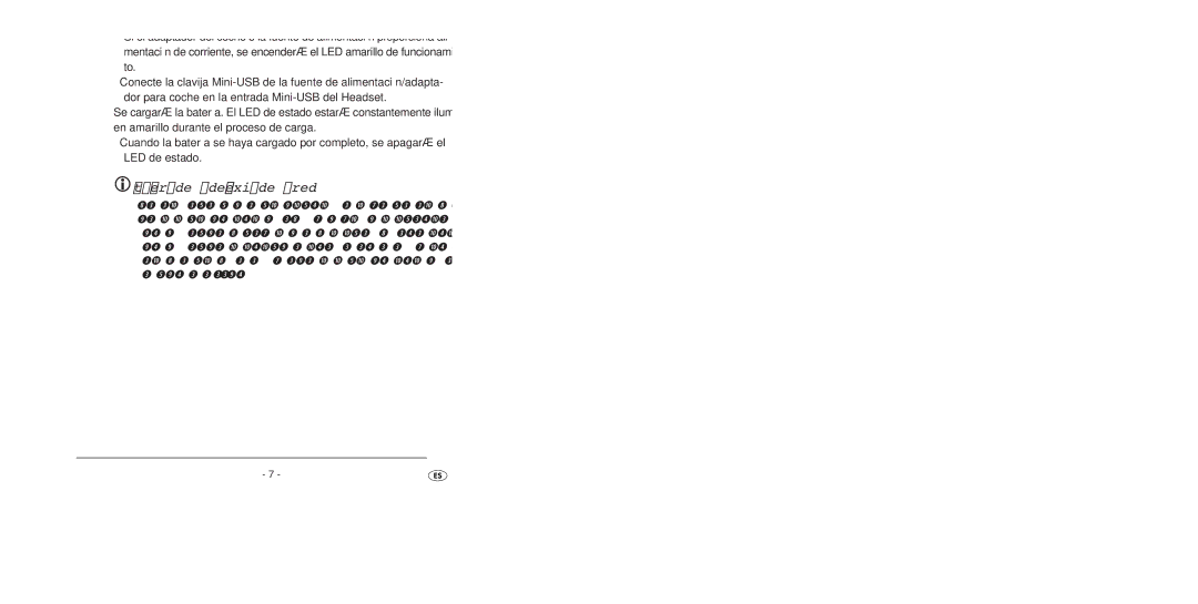 Kompernass KH 2356 manual Nota acerca de la desconexión de la red, Dor para coche en la entrada Mini-USB del Headset 