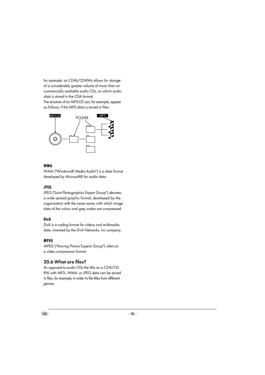 Kompernass KH 2360 instruction manual What are files?, DivX 