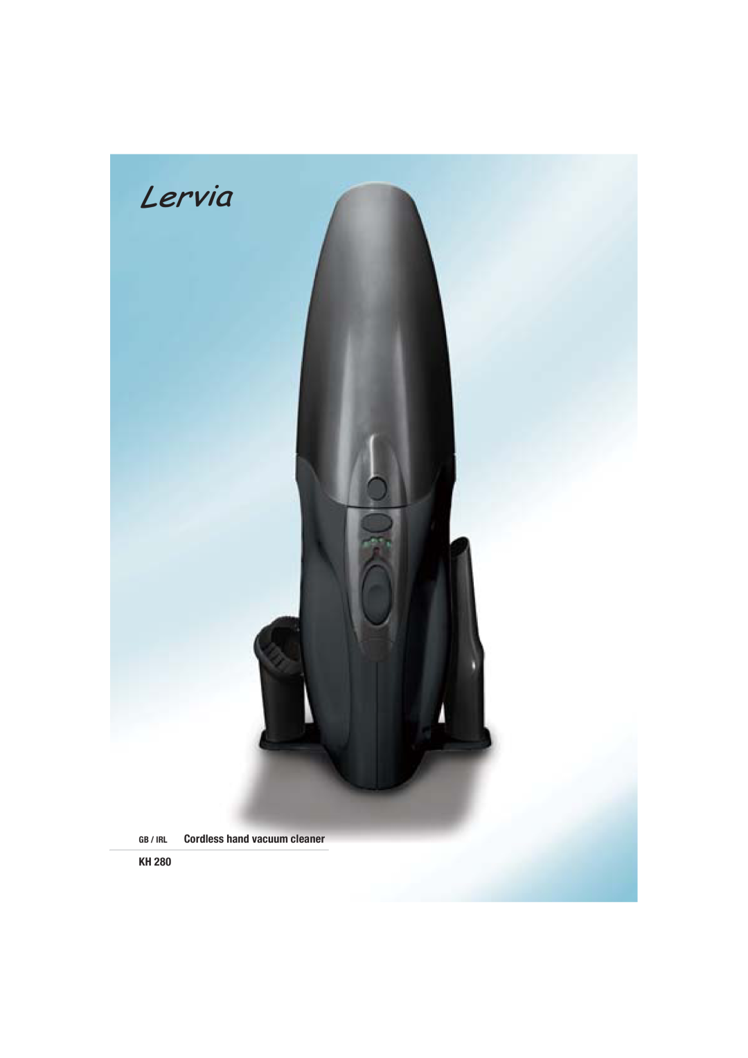 Kompernass KH 280 manual GB / IRL Cordless hand vacuum cleaner 