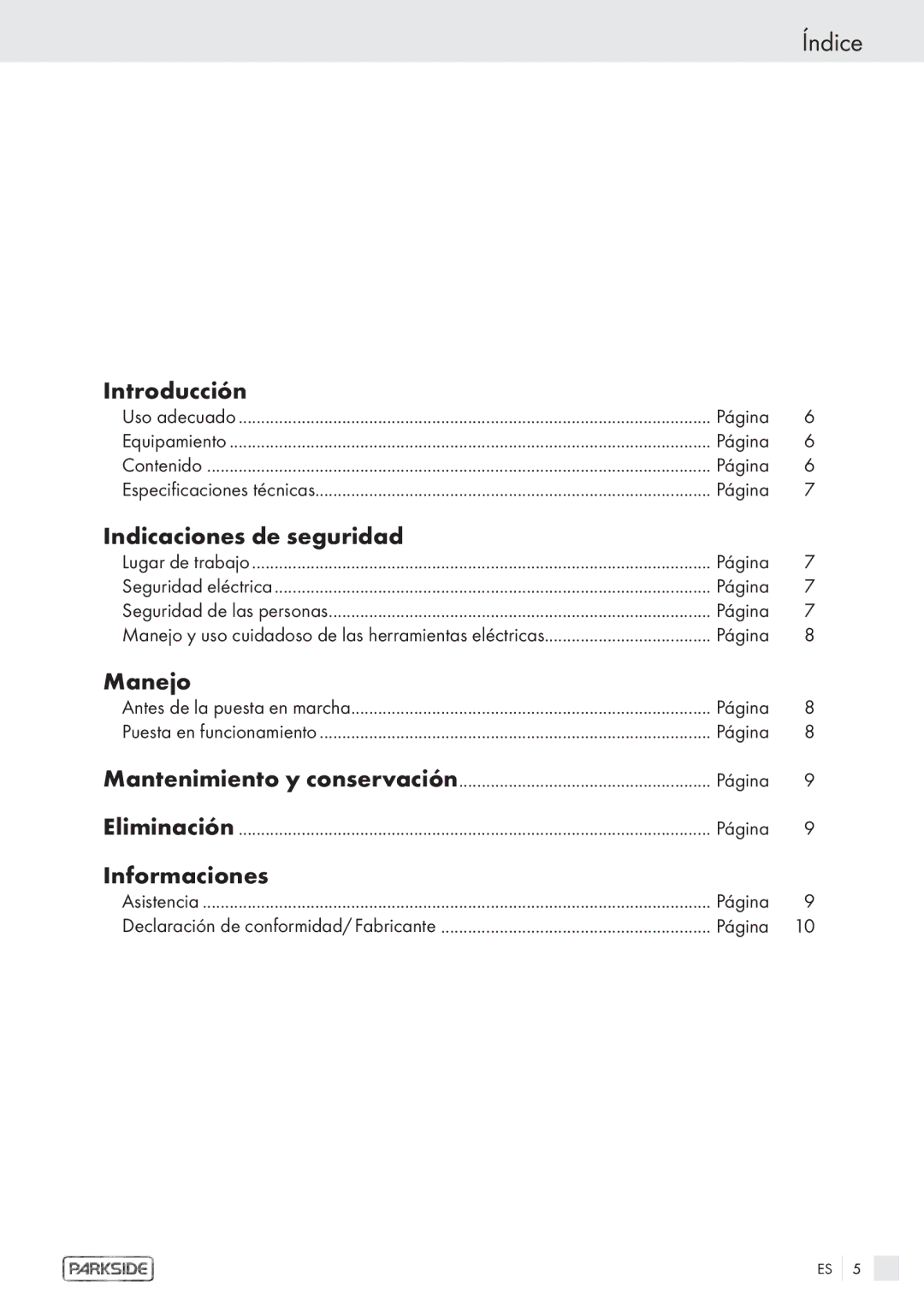 Kompernass KH 3119 manual Índice, Introducción, Indicaciones de seguridad, Manejo, Informaciones 