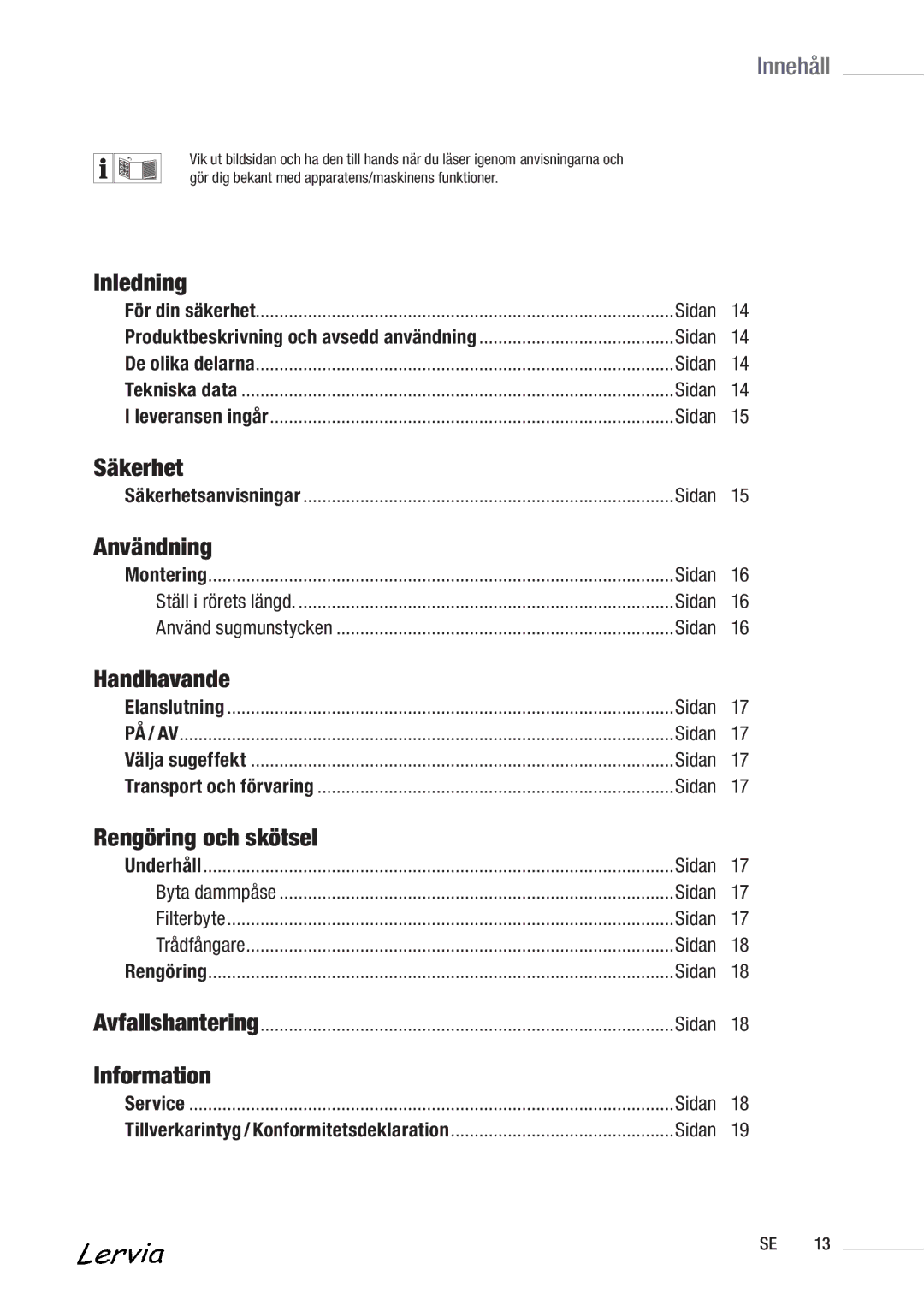 Kompernass KH 3158 manual Inledning, Säkerhet, Användning, Handhavande, Rengöring och skötsel, Information 