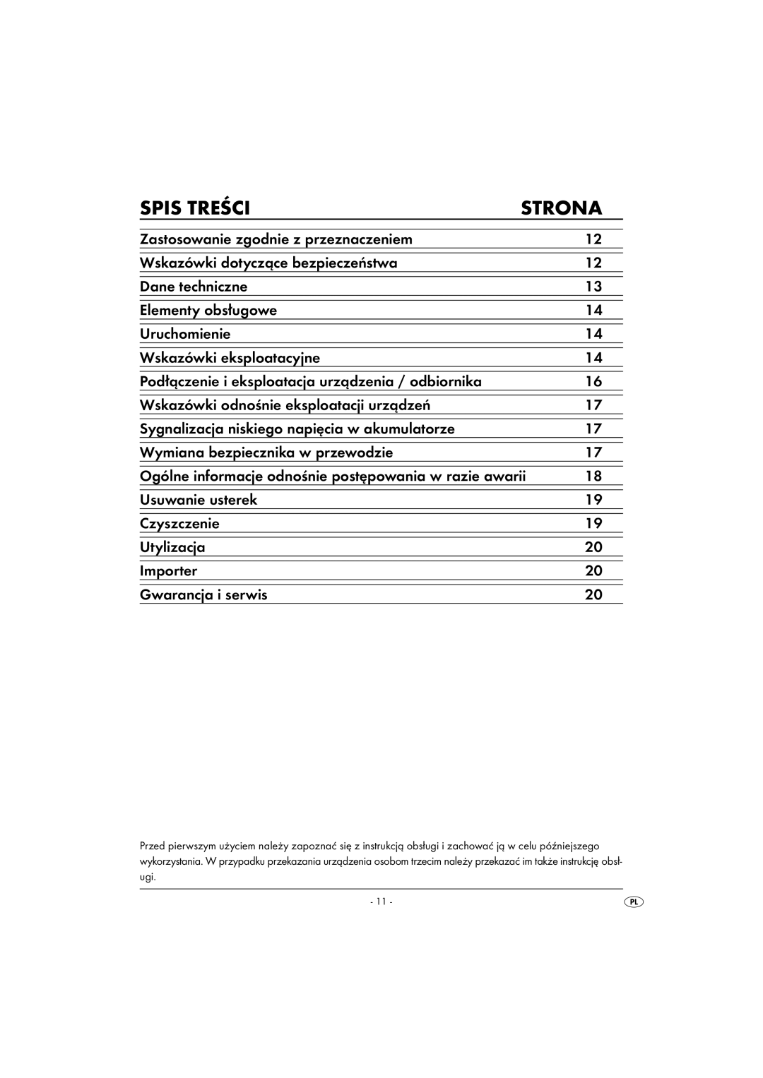 Kompernass KH 3900 manual Spis Treści Strona 