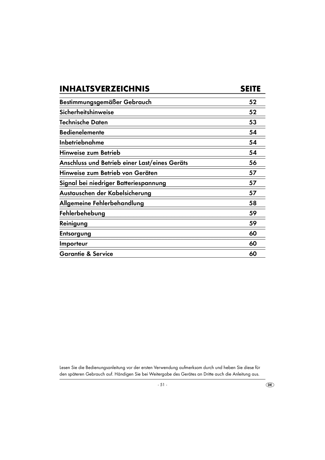 Kompernass KH 3900 manual Inhaltsverzeichnis Seite 