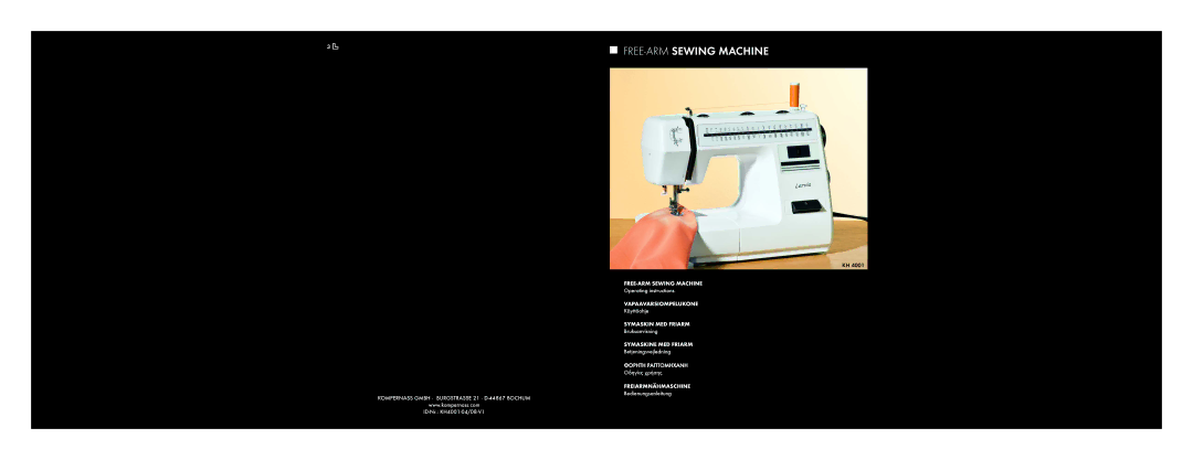 Kompernass KH 4001 manual FREE-ARM Sewing Machine 