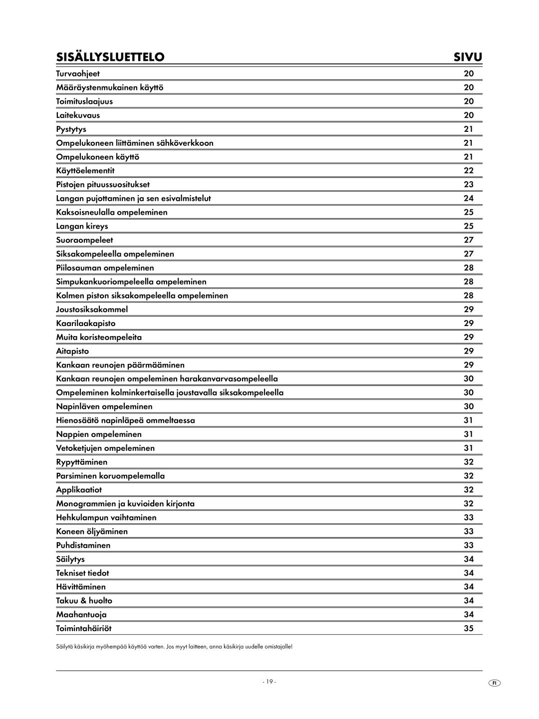 Kompernass KH 4001 manual Sisällysluettelo Sivu 