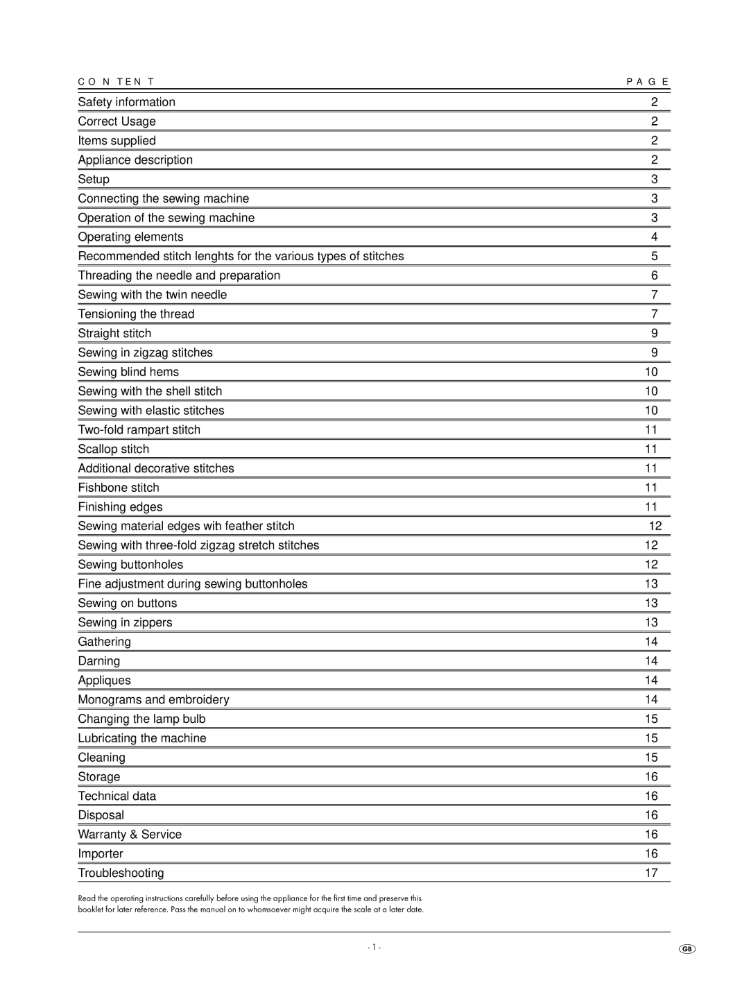 Kompernass KH 4001 manual Content 