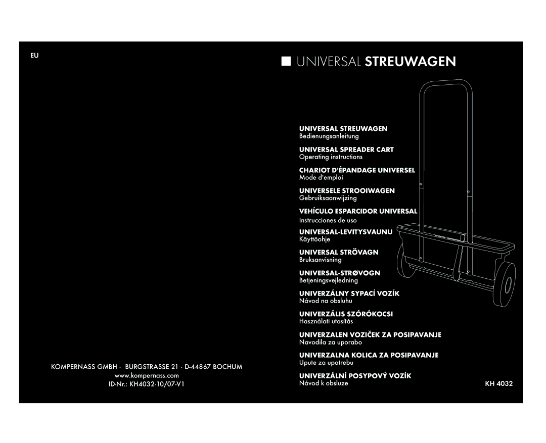 Kompernass KH 4032 manual Universal Streuwagen 